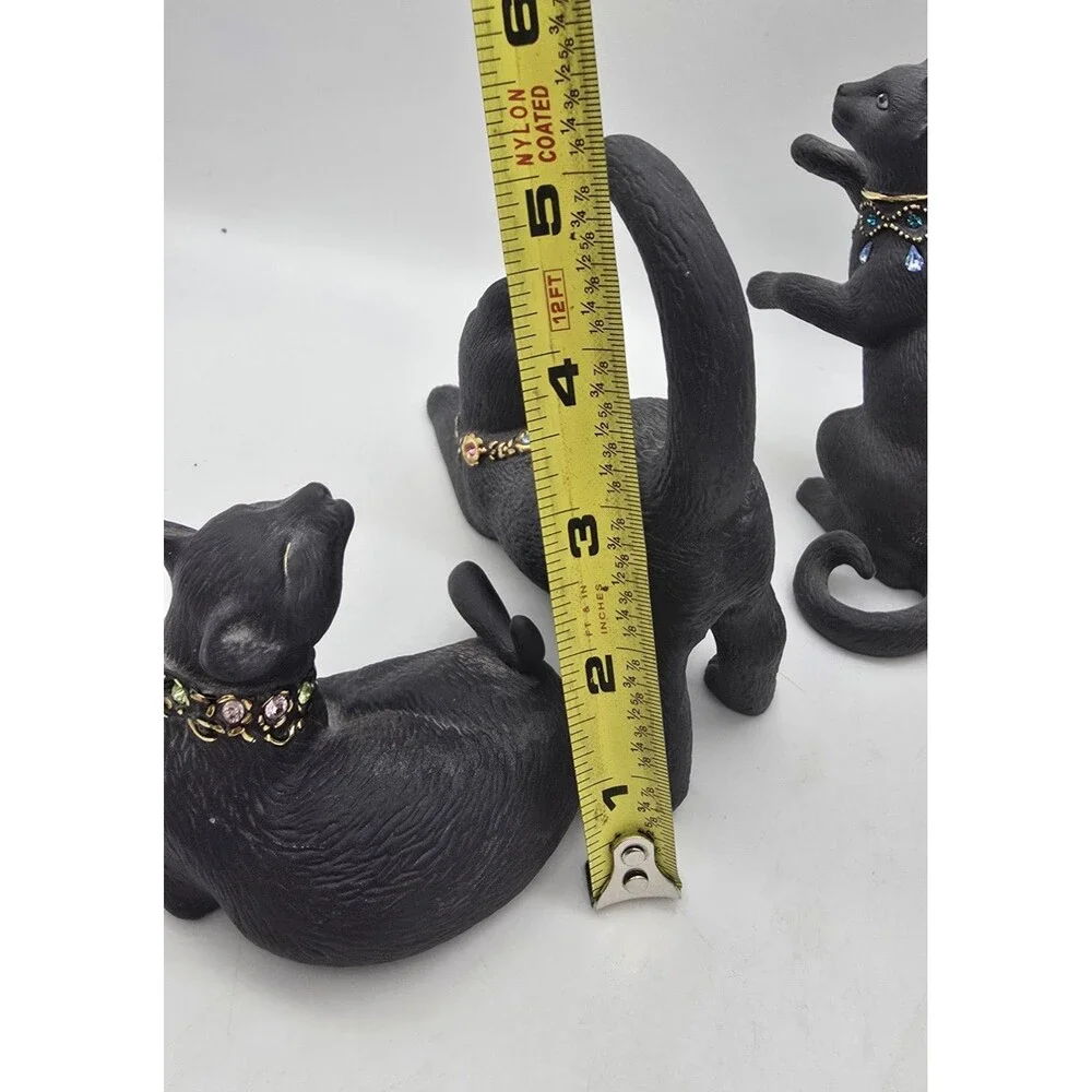 Set of 4 Lenox Jeweled Black Cat Collection